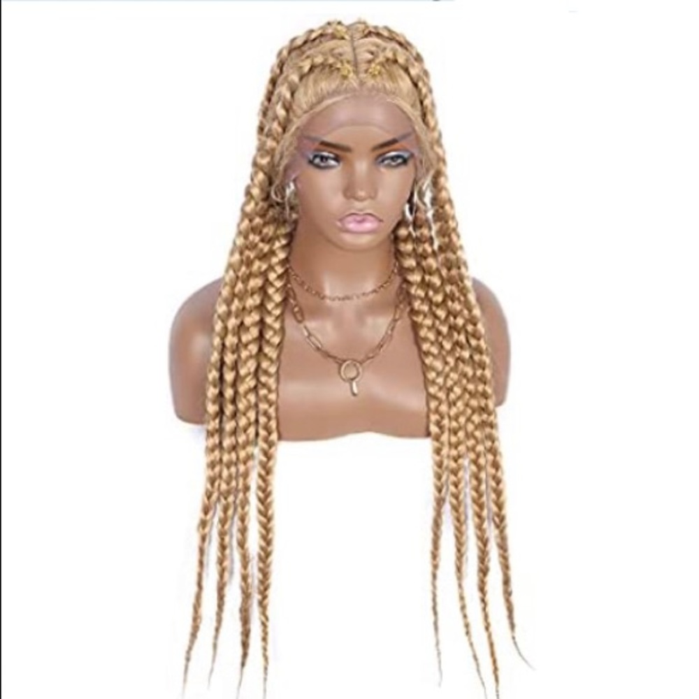 Sold Lace Front Braided Wig w Baby Hair Synthetic Box Braids Wig (30 inch)